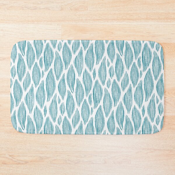 Item preview, Leaves lines vertically striped in turquoise, light blue designed and sold by Katj-A-Studio.