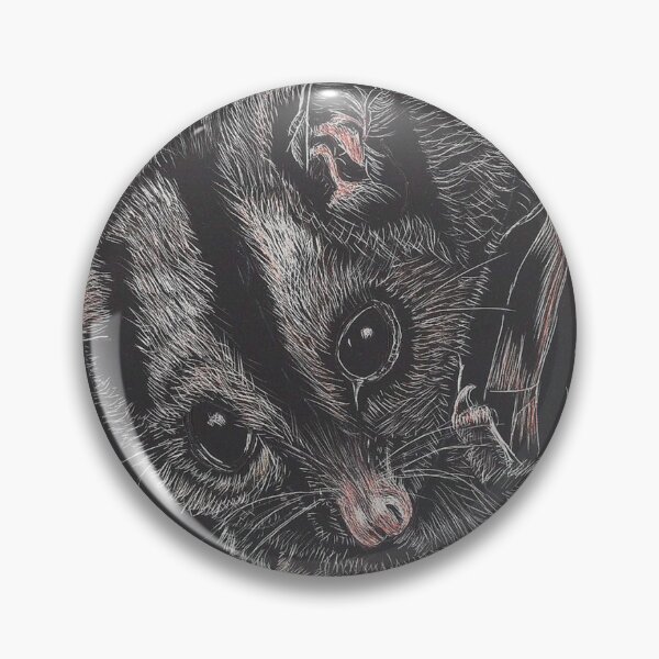Item preview, Mahogany glider. A black and white scraper board image. designed and sold by Nature in Tasmania.