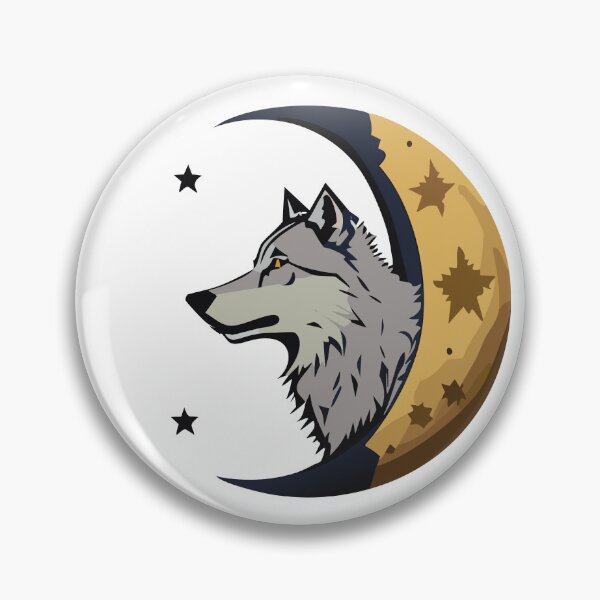 Artikelvorschau, Wolf-Mond-Aufkleber-Kunst entworfen und verkauft von kriszlvn.