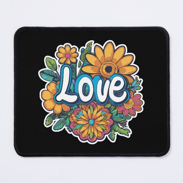Item preview, Retro 1970s Hippie Style "Love" Flowers Vintage 70s Themed Costume designed and sold by GravitiTees.