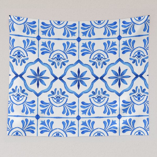Item preview, Blue and White Ceramic Pattern designed and sold by Inspirely.