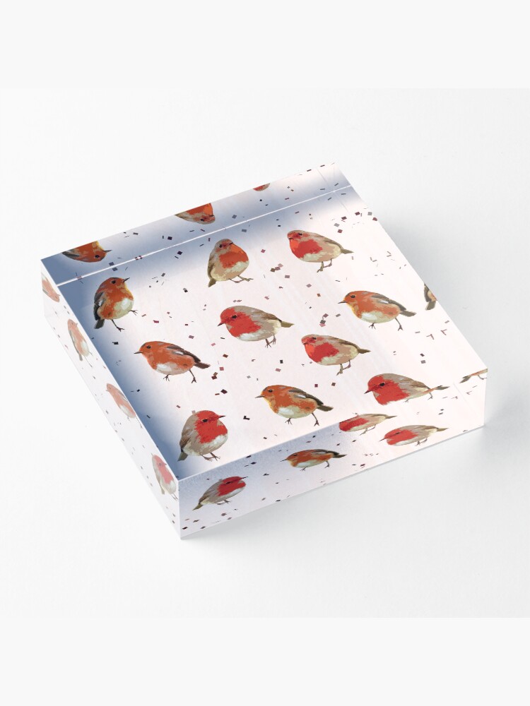 Alternate view of That red,red Robin Acrylic Block