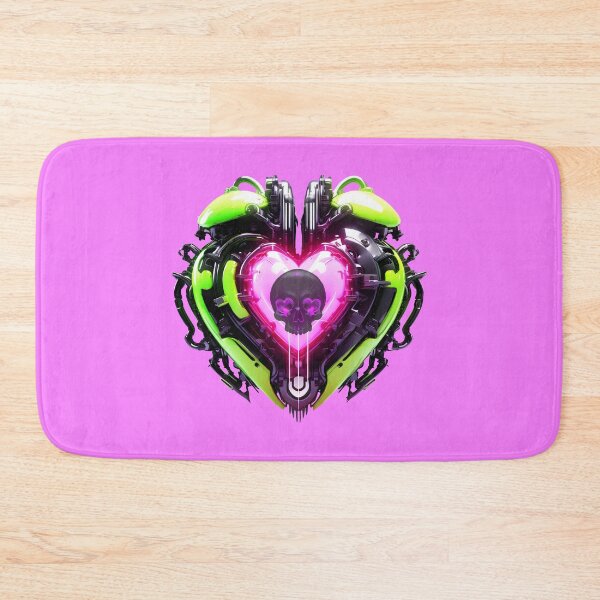 Item preview, Green Bionic Heart & Black Skull designed and sold by Rogue Wizard.