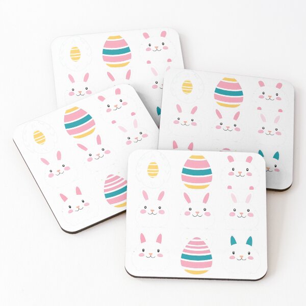Item preview, White rabbits and cute Easter eggs to celebrate Easter. designed and sold by mug&more station.