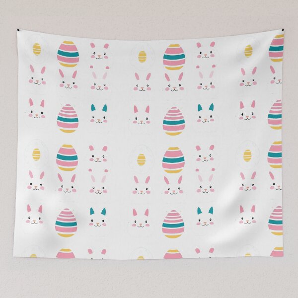 Item preview, White rabbits and cute Easter eggs to celebrate Easter. designed and sold by mug&more station.