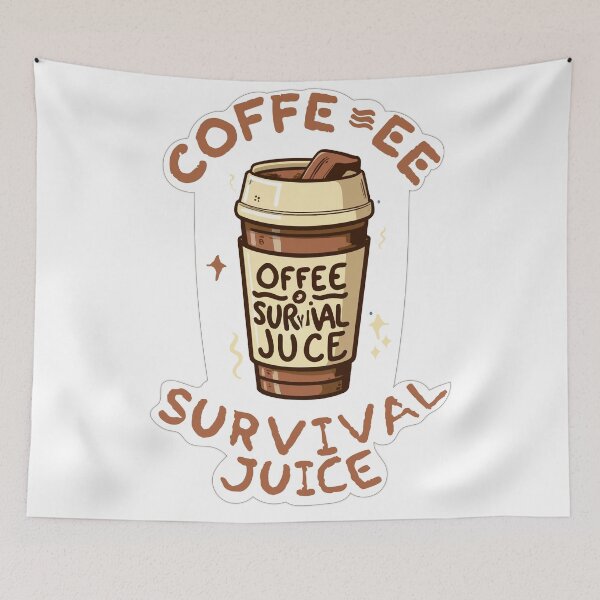 Item preview, Coffee Survival Juice Sticker Clip Art designed and sold by NArtdesigns.