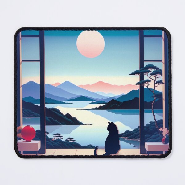 Item preview, Moonlit Serenity: A Cat with a View designed and sold by Sanctum Icons.
