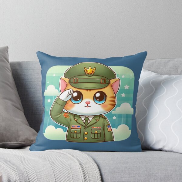 Item preview, Cute Soldier Cat, Kawaii Soldier Cat, Cat Clipart designed and sold by SnuggleSafari.
