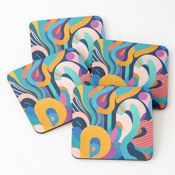 Item preview, Colorful Retro Inspired Squiggly Line designed and sold by Tamas Das.