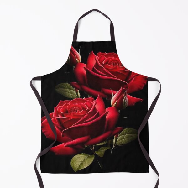 Item preview, Bright Red Roses on Black Background?? designed and sold by TroviTutto.