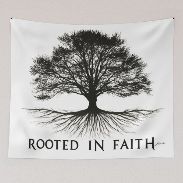 Item preview, "Rooted in faith Bible Verse.colossians 2: 6-7.. designed and sold by ChristianArt6.