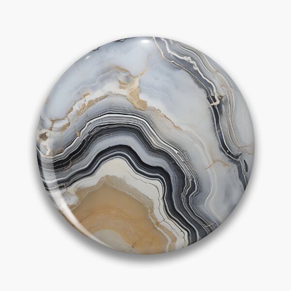 Item preview, Abstract Art Grey Beige Agate Design Nature Print  designed and sold by fluffstuffgifts.