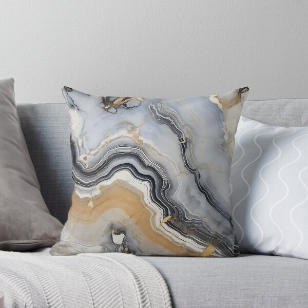 Item preview, Abstract Art Grey Beige Agate Design Nature Print  designed and sold by fluffstuffgifts.