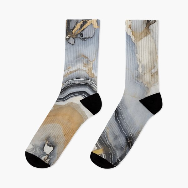 Item preview, Abstract Art Grey Beige Agate Design Nature Print  designed and sold by fluffstuffgifts.