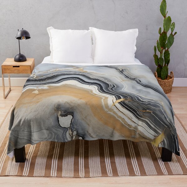 Item preview, Abstract Art Grey Beige Agate Design Nature Print  designed and sold by fluffstuffgifts.