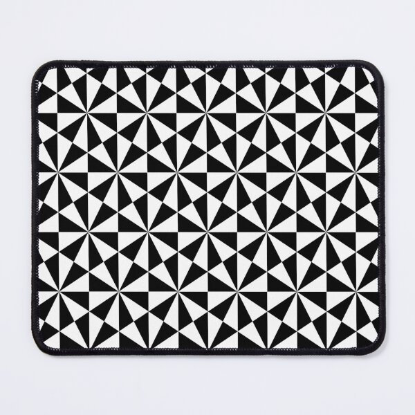 Item preview, Black White Triangle Rectangle Symmetry Honeycomb Art Deco Bauhaus Op Art Pattern designed and sold by PenguinForests.