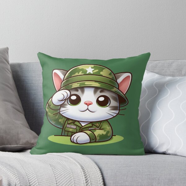Item preview, Cute Soldier Cat, Kawaii Soldier Cat, Cat Clipart designed and sold by SnuggleSafari.