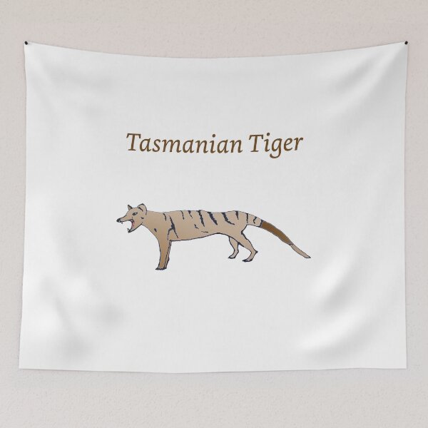 Item preview, Tasmanian Tiger Thylacine Australian wildlife extinct animals  designed and sold by Artstastic.