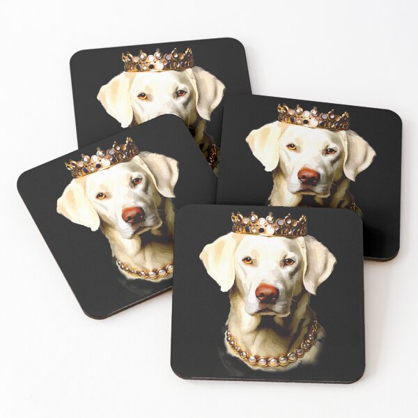 Item preview, Golden Dog with Crown designed and sold by VikArtStudio.