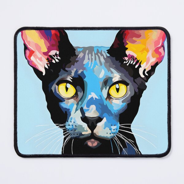 Item preview, devon rex cat portrait. animal colorful. Animal throw pillow. designed and sold by formform.