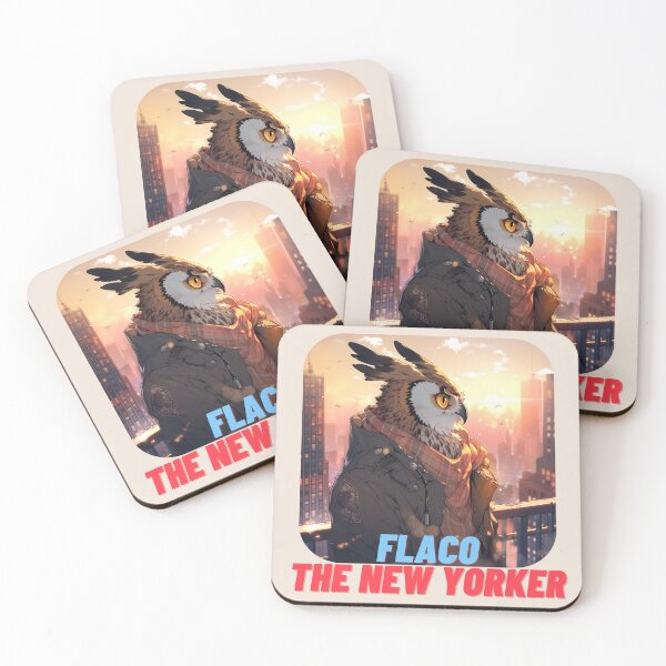 Item preview, Flaco the New Yorker (transparent background) designed and sold by Mecha Brave Studio.