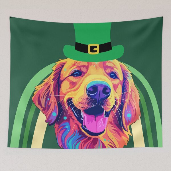 Item preview, St. Patricks day golden retriever  designed and sold by Vilemo.