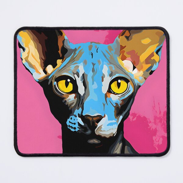 Item preview, devon rex cat portrait. animal colorful. Animal throw pillow. designed and sold by formform.