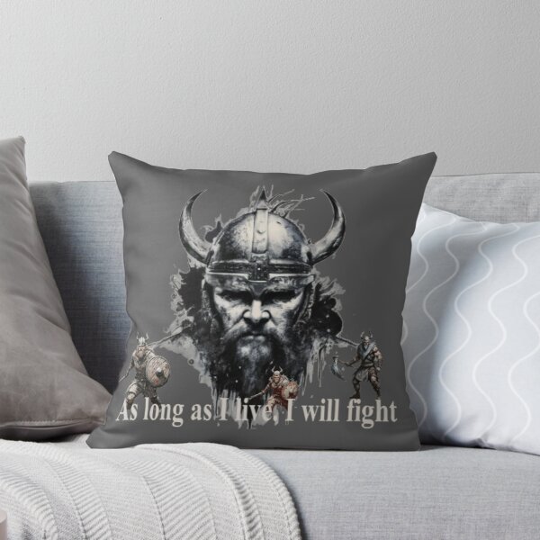 Item preview, Viking with text ' As long as I live, I will fight' designed and sold by Tomasz  Siennicki.