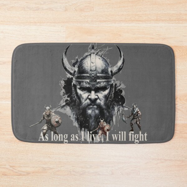 Item preview, Viking with text ' As long as I live, I will fight' designed and sold by Tomasz  Siennicki.