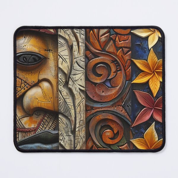 Item preview, Tonga Tapa Samoan Hawaiian Wood Tribal Pattern designed and sold by GrinGalore.