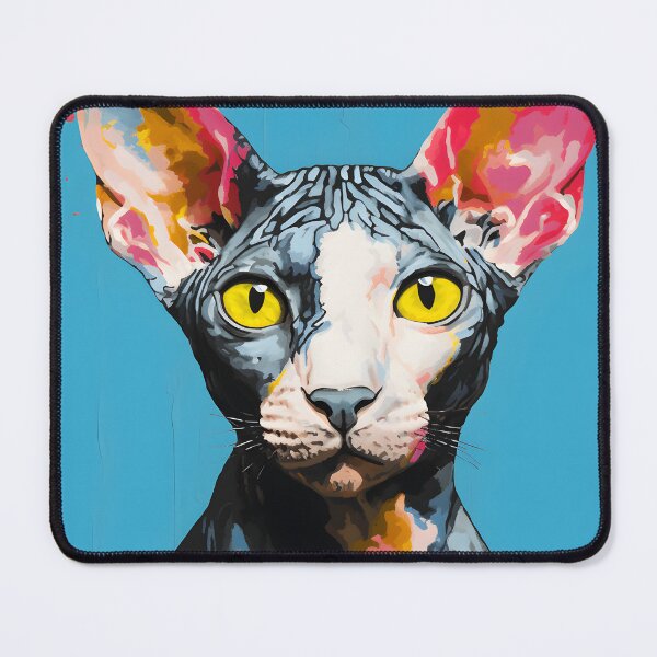 Item preview, devon rex cat portrait. animal colorful. Animal throw pillow. designed and sold by formform.