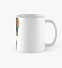 Basketball Player Dunking Blocking Retro Mug