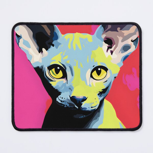 Item preview, devon rex cat portrait. animal colorful. Animal throw pillow. designed and sold by formform.