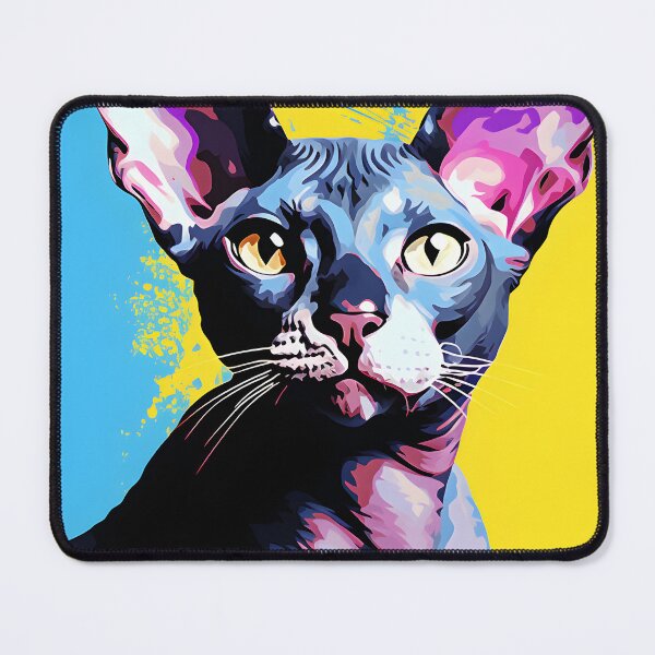 Item preview, devon rex cat portrait. animal colorful. Animal throw pillow. designed and sold by formform.