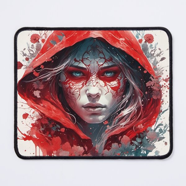 Item preview, Red riding hood in decor painting  designed and sold by WildflowersAI.