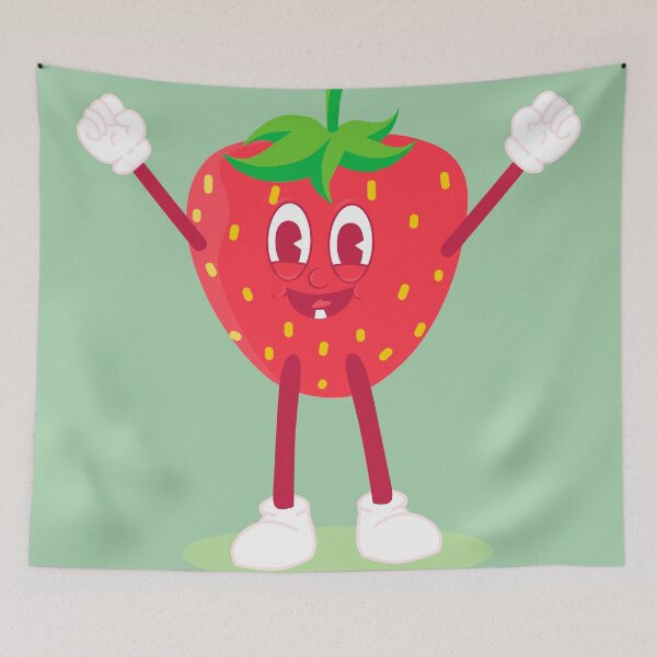 Item preview, Illustration Flat Strawberry Cute Character expression emotion collection set, minimal style, Raw materials fresh fruit, Mascot strawberry product designed and sold by Axel Christian.