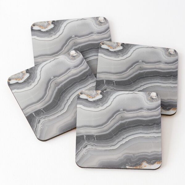 Item preview, Abstract Art Grey Beige Agate Design Nature Print  designed and sold by fluffstuffgifts.