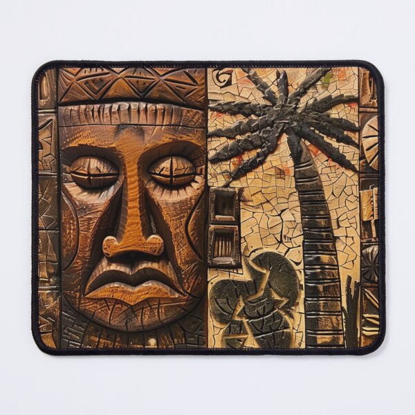 Item preview, Tonga Tapa Samoan Hawaiian Wood Carving Tribal Pattern designed and sold by GrinGalore.