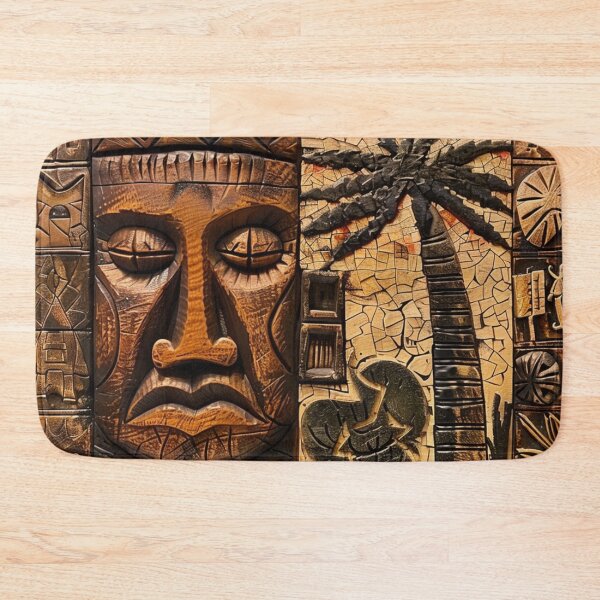 Item preview, Tonga Tapa Samoan Hawaiian Wood Carving Tribal Pattern designed and sold by GrinGalore.