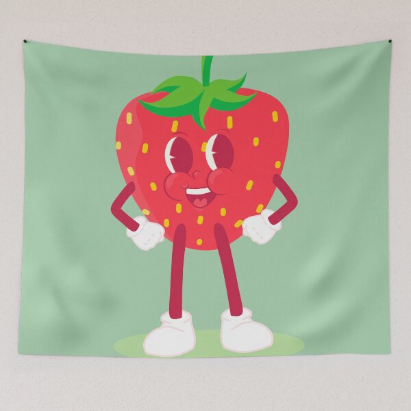 Item preview, Illustration Flat Strawberry Cute Character expression emotion collection set, minimal style, Raw materials fresh fruit, Mascot strawberry product designed and sold by Axel Christian.