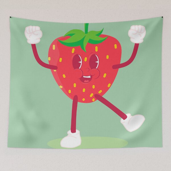 Item preview, Illustration Flat Strawberry Cute Character expression emotion collection set, minimal style, Raw materials fresh fruit, Mascot strawberry product designed and sold by Axel Christian.