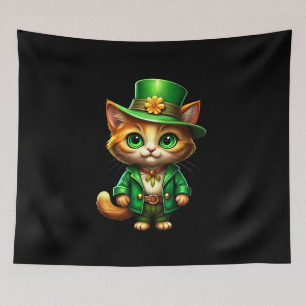 Item preview, Cat St Patricks Day Shamrock Irish Toddler designed and sold by BlueGoldArt.