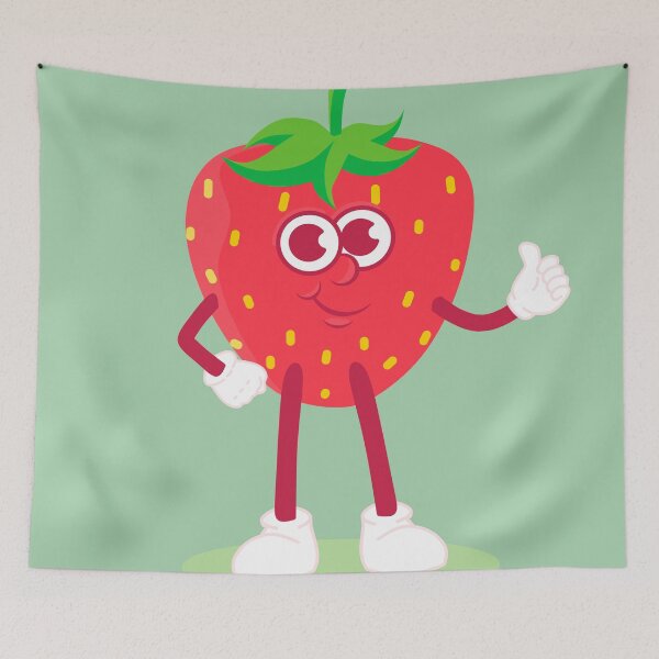 Item preview, Illustration Flat Strawberry Cute Character expression emotion collection set, minimal style, Raw materials fresh fruit, Mascot strawberry product designed and sold by Axel Christian.