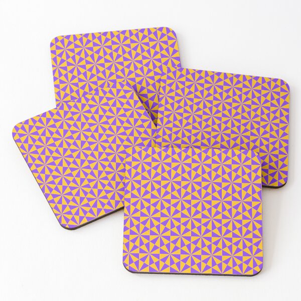 Item preview, Purple Orange Yellow Triangle Star Square Sunbeams Citrus Slice Autumn 1960s America Pattern designed and sold by PenguinForests.