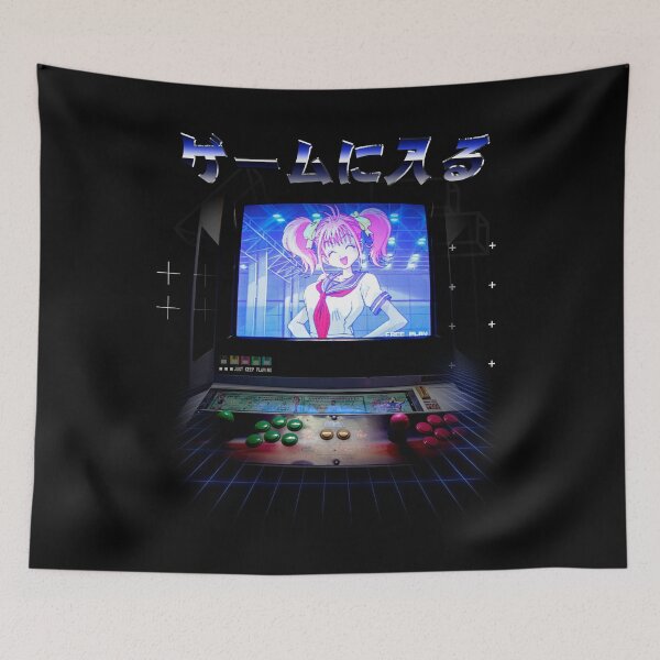 Item preview, Enter the Game Retro Cyberpunk Arcade Aesthetic Graphic design streetwear Japan style designed and sold by Japatonic Shop.