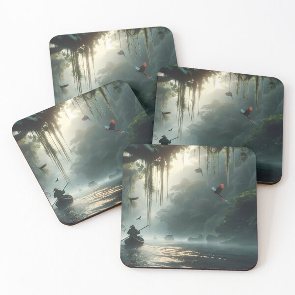 Item preview, Canoe on the river designed and sold by Vibranta Studio.