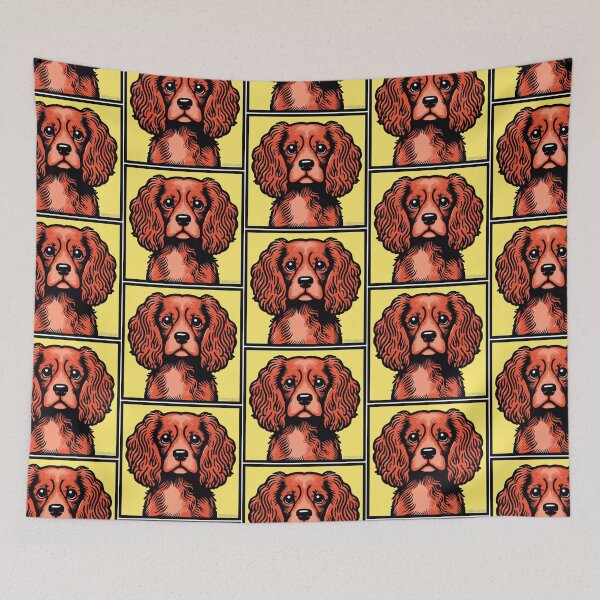 Item preview, RUBY  King Charles Cavalier Spaniel Pop Art designed and sold by FunnehGacha.