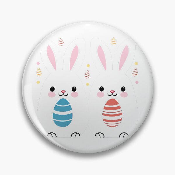 Item preview, Easy drawing of cute white rabbits and Easter eggs to celebrate Easter. designed and sold by mug&more station.