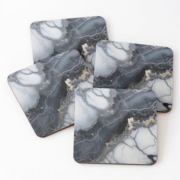 Item preview, Abstract Art Agate Stone Black Dark Grey Design designed and sold by fluffstuffgifts.