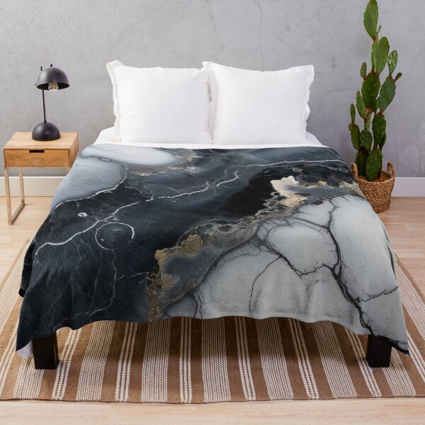 Item preview, Abstract Art Agate Stone Black Dark Grey Design designed and sold by fluffstuffgifts.